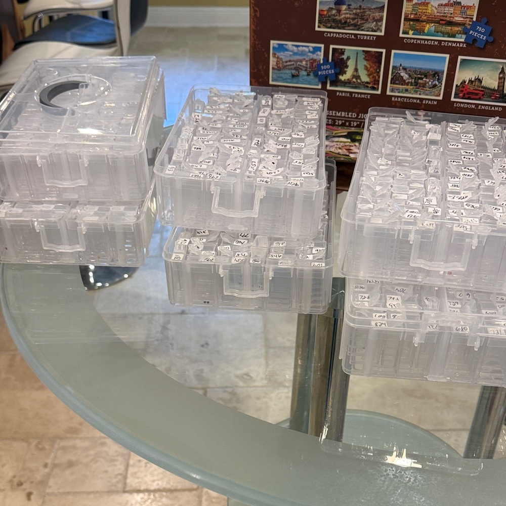 Clear Plastic Storage Boxes - Stackable Organizer Set